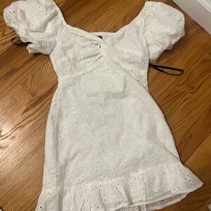 Katie J NYC White Eyelet Kids Formal Dress
